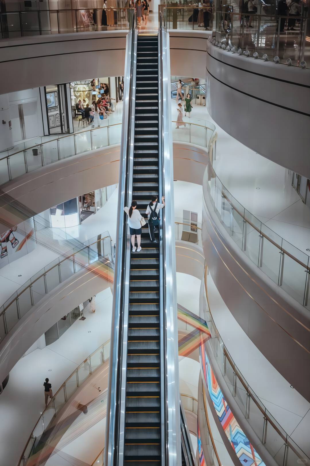 Escalator du centre commercial
